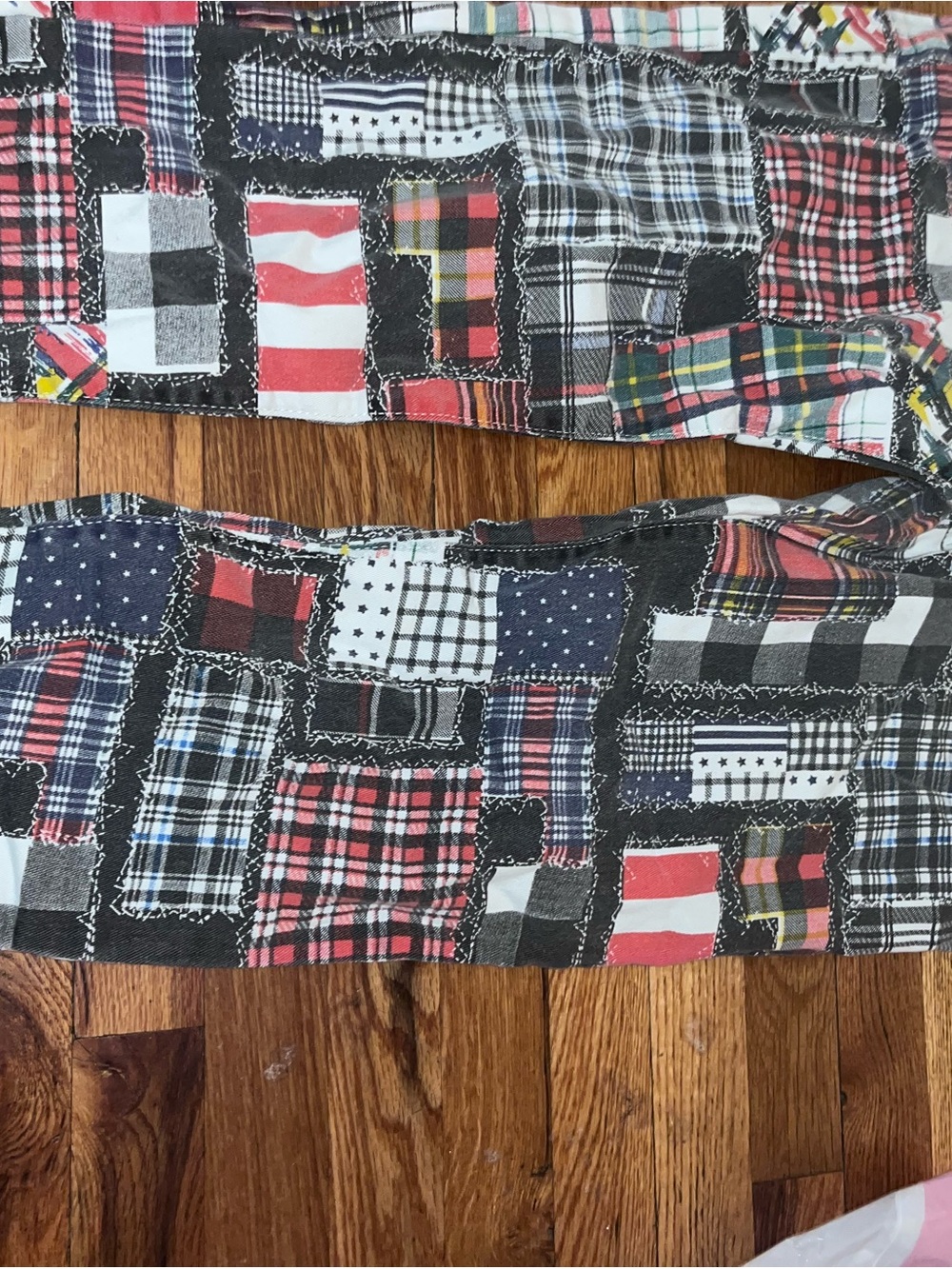 Men’s punk faux patchwork pants